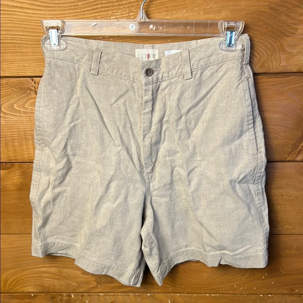 J. Crew Men's Flax Flat Front Shorts 30 Oarsman Sample Linen One of a Kind Rare